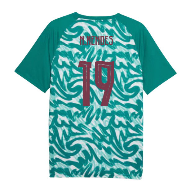 2026-2027 Portugal Warm Up Jersey (Green) (N.Mendes 19)-SoccerKits Hub | Buy Soccer Jerseys Online